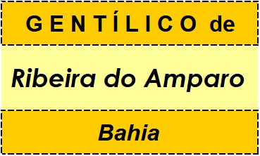 Gentílico da Cidade Ribeira do Amparo