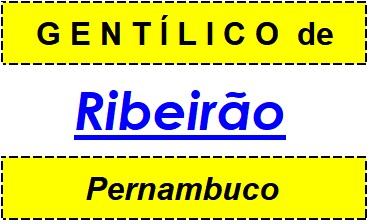 Gentílico da Cidade Ribeirão