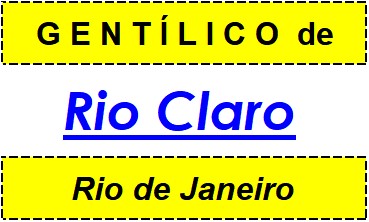 Gentílico da Cidade Rio Claro