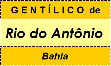 Gentílico da Cidade Rio do Antônio