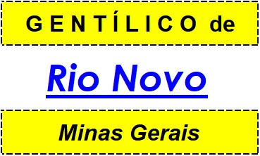 Gentílico da Cidade Rio Novo