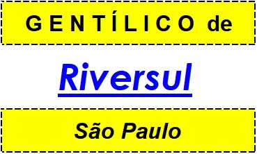 Gentílico da Cidade Riversul