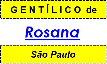 Gentílico da Cidade Rosana