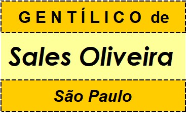 Gentílico da Cidade Sales Oliveira