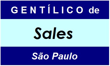 Gentílico da Cidade Sales