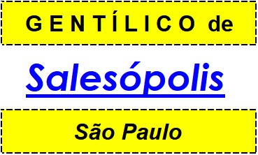 Gentílico da Cidade Salesópolis