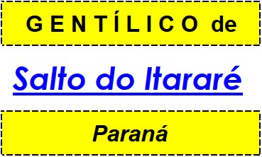 Gentílico da Cidade Salto do Itararé