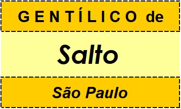 Gentílico da Cidade Salto