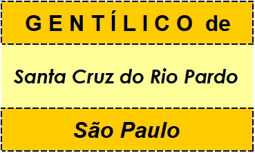 Gentílico da Cidade Santa Cruz do Rio Pardo