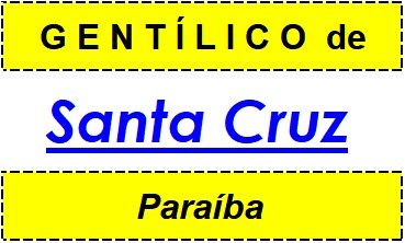 Gentílico da Cidade Santa Cruz