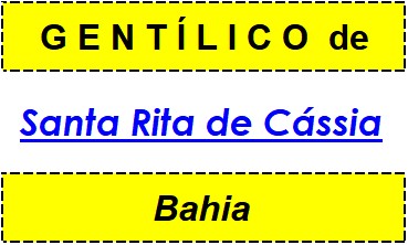 Gentílico da Cidade Santa Rita de Cássia