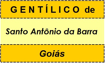 Gentílico da Cidade Santo Antônio da Barra