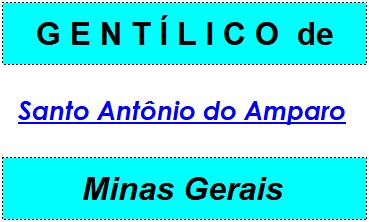 Gentílico da Cidade Santo Antônio do Amparo