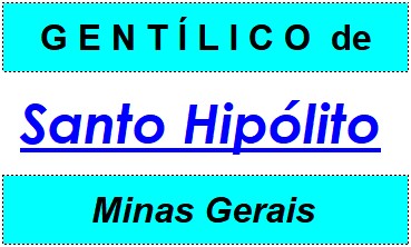 Gentílico da Cidade Santo Hipólito