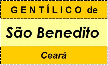 Gentílico da Cidade São Benedito