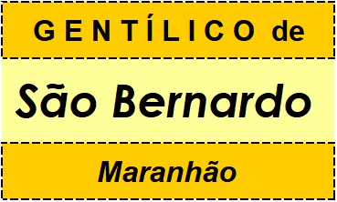 Gentílico da Cidade São Bernardo