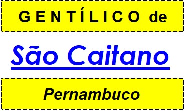 Gentílico da Cidade São Caitano