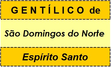 Gentílico da Cidade São Domingos do Norte