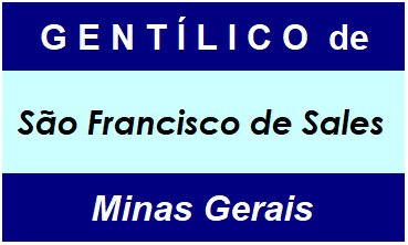 Gentílico da Cidade São Francisco de Sales