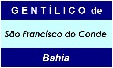 Gentílico da Cidade São Francisco do Conde