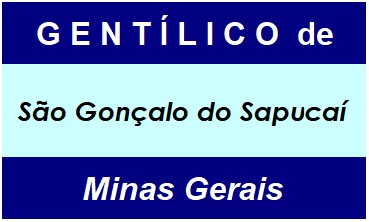 Gentílico da Cidade São Gonçalo do Sapucaí