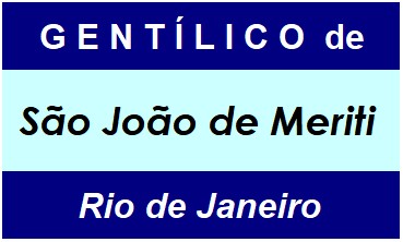 Gentílico da Cidade São João de Meriti