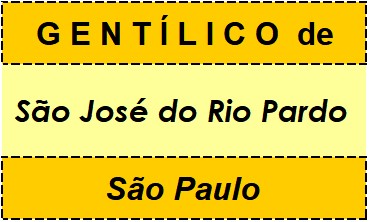 Gentílico da Cidade São José do Rio Pardo