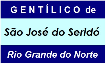 Gentílico da Cidade São José do Seridó