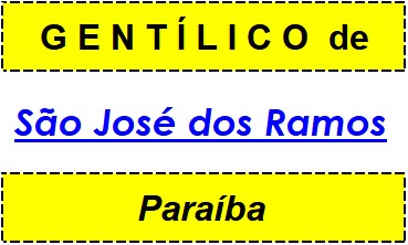 Gentílico da Cidade São José dos Ramos