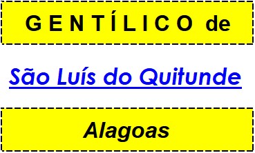 Gentílico da Cidade São Luís do Quitunde