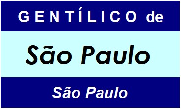 Gentílico da Cidade São Paulo