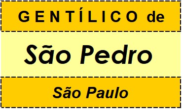 Gentílico da Cidade São Pedro