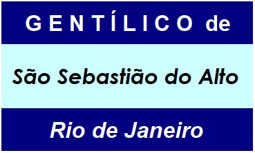 Gentílico da Cidade São Sebastião do Alto