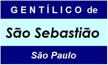 Gentílico da Cidade São Sebastião