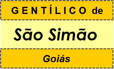 Gentílico da Cidade São Simão