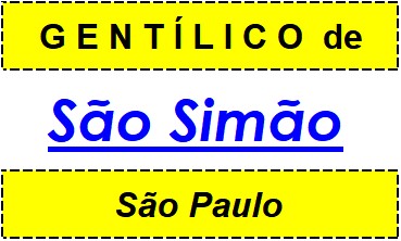 Gentílico da Cidade São Simão