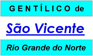 Gentílico da Cidade São Vicente