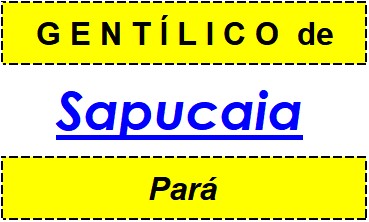 Gentílico da Cidade Sapucaia