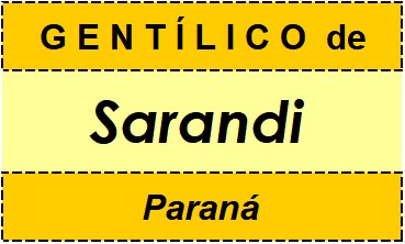 Gentílico da Cidade Sarandi