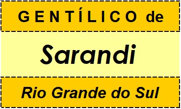 Gentílico da Cidade Sarandi