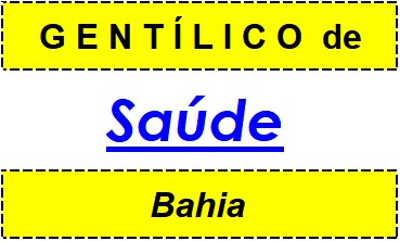 Gentílico da Cidade Saúde