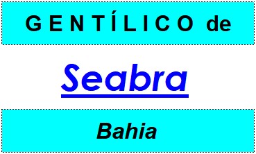 Gentílico da Cidade Seabra