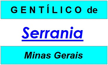 Gentílico da Cidade Serrania