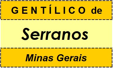 Gentílico da Cidade Serranos