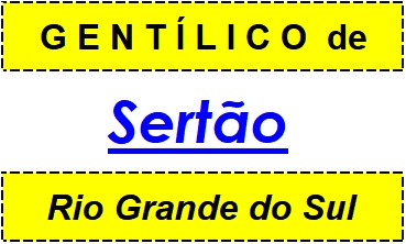 Gentílico da Cidade Sertão