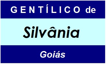 Gentílico da Cidade Silvânia