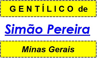 Gentílico da Cidade Simão Pereira