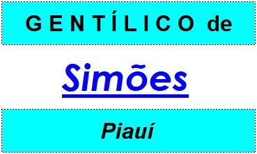 Gentílico da Cidade Simões