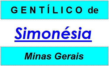 Gentílico da Cidade Simonésia