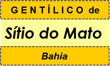 Gentílico da Cidade Sítio do Mato